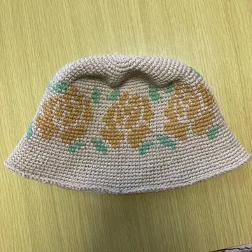 have a grateful day 로즈 크로셰 모자 sand