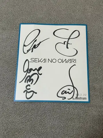 SEKAI NO OWARI 친필 사인 색지