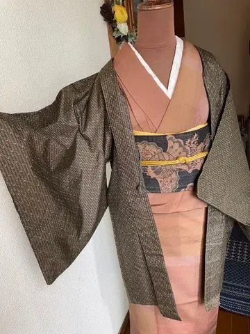 앤티크 긴 겉옷, 명주, 겉옷 끈 포함