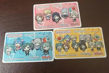 3종 세트 하츠네 미쿠 프로세카 태고의 달인 콜라보 바나패스포트 카드