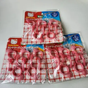 레어 키티 런드리 행거 캐치 5개입 x 3 2006년 세탁 헤이세이