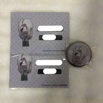 문자화화 THE 캐릭터 카페 은발 남자 브로마이드 캔뱃지 특전