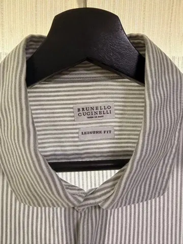 BRUNELLO CUCINELLI 스트라이프 긴팔 셔츠 XL