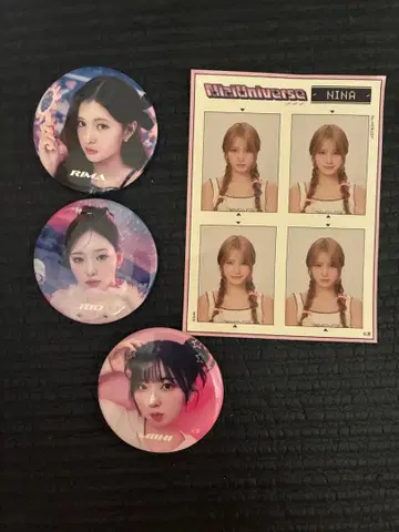 NiziUniverse 캔뱃지 (리마, 리오, 미이히) 증명사진 (니나)
