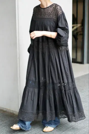 스픽 앤 스팬 HYU 레이스 개더 원피스