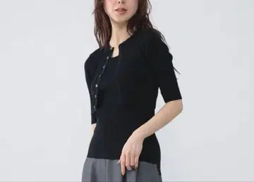 AURALEE KNIT SHORT CARDIGAN