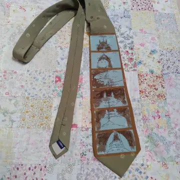 레어 이웃집 토토로 실크 넥타이 빈티지 레트로 캐릭터