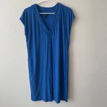 새상품급 VERSONA [ S ] 슬리브리스 원피스 파랑 깔끔 봄/여름