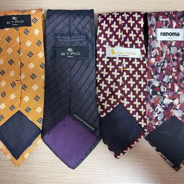 ETRO Aquascutum renoma 넥타이 세트 4점