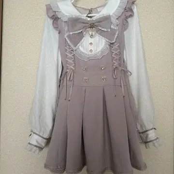 LIZLISA 프릴 요크 리본 셋업 핑크