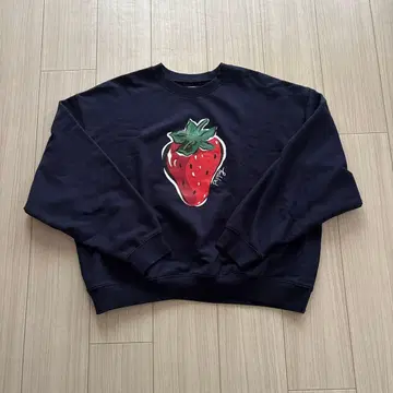 POPPY Strawberry printed sweatshirt navy