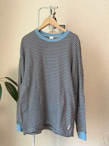 sportswear 보더 긴팔 롱T BEAMS