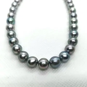 [ 새상품 ] SV 그레이 계열 진주 목걸이 45cm