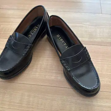 HARUTA 블랙 로퍼 23cm 3E 3048 천연 가죽