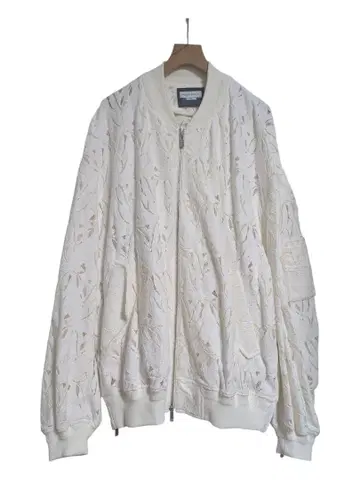 MAISONSPECIAL 리프 레이스 화이트 블루종 MA-1 사이즈 2