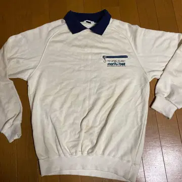 [레어] mont-bell 몽벨 맨투맨 옷깃 레이어드 화이트 포켓