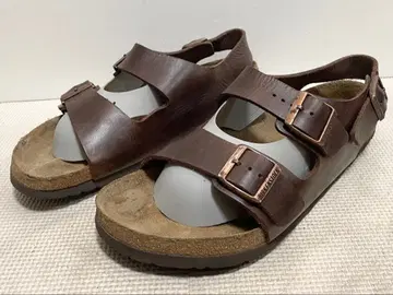 버켄스탁 BIRKENSTOCK 밀라노 가죽 벨트 44 브라운