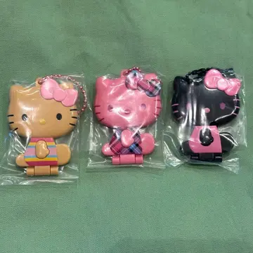 산리오 헬로키티 키티 거울 컬렉션 구미 키링 3개