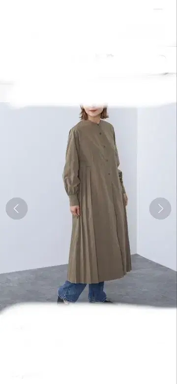 BEAMS HEART 브라운 셔츠 원피스 [ 새상품급 ]