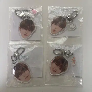 treasure 아사히 얼굴 아크링 키링 희로애락 세트