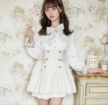 LIZLISA 리본 트위드 셋업 화이트