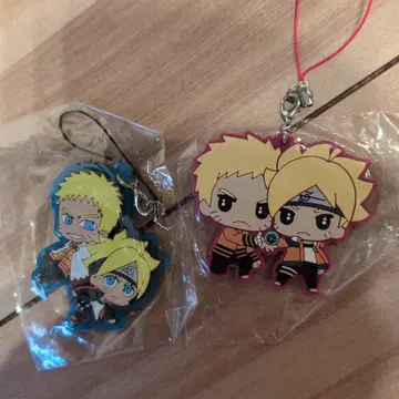 나루토 & 볼트 부자 러버 스트랩 2개 세트