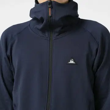 BEAMS DESIGN 풀 집업 플리스 후드티 네이비
