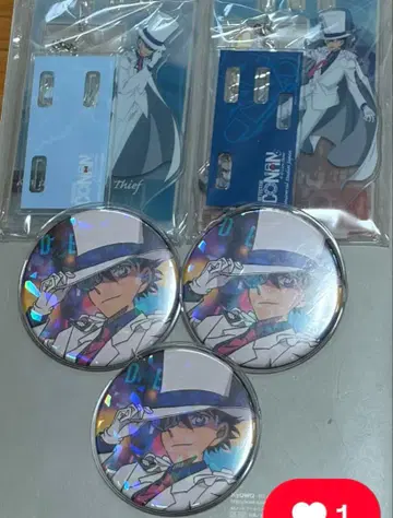 명탐정 코난 괴도 키드 아크릴 스탠드 캔뱃지 세트