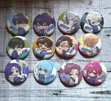 세리아 블루 록 캔뱃지 전 12종