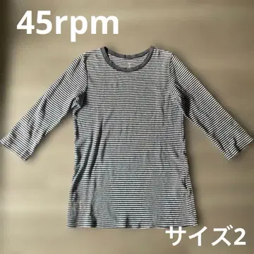 [ 45rpm ] 보더 오분 소매 셔츠