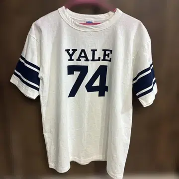 Champion 슬리브 풋볼 T셔츠 WHITE YALE