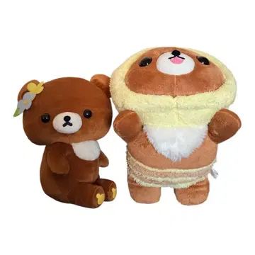 코리락쿠마 차이로이코구마 앉은 봉제 인형 XL 제일복권 꿀의 숲