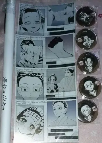 하쿠지&코유키 더블 찬스 포스터 W 찬스 즐거운 복권 세트 캔뱃지