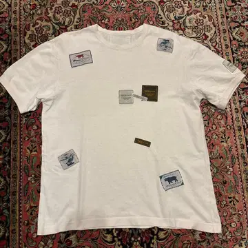 파파스 아이슬란드 패치워크 디자인 T셔츠 화이트