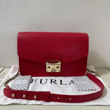 [ 새상품급 ] FURLA 훌라 메트로폴리스 숄더백 레드 빨간색