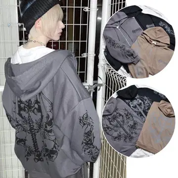 VOLCAN&APHRODITE ROSE SKULL 집업 후드티