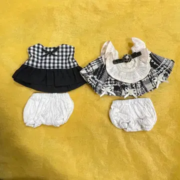 무속성 봉제 인형 20cm 봉제 인형 의류 깅엄 체크