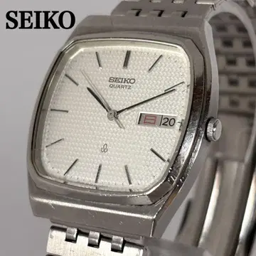 [ 새 배터리 작동 ] 세이코 빈티지 쿼츠 스퀘어 각형 케이스 레트로