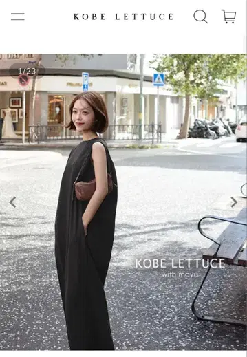 KOBE LETTUCE [mayu 콜라보] 턱 슬리브리스 원피스