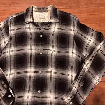 50s ARROW 레이온 옴브레 블랙 화이트 vintage 빈티지