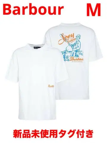 바버 Bayard 백 그래픽 티셔츠 [화이트]