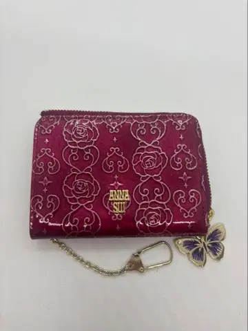 ANNA SUI(안나수이) 로즈 하트 멀티 케이스 레드 장미 무늬