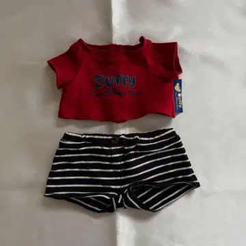 도쿄디즈니씨 더피 봉제 인형 S 사이즈 옷 갈아입기 코스튬