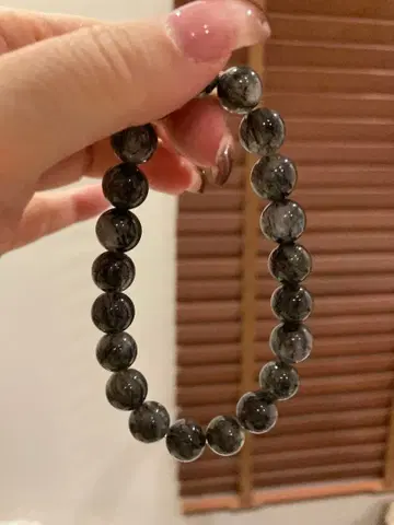 처분 가격! 블랙 루틸 쿼츠 9mm 후반, 안지름 17.5cm
