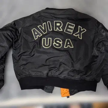 90's AVIREX USA MA-1 플라이트 자켓 USA 블랙