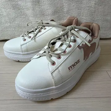 moz 스니커즈 L 사이즈 화이트 통굽 로우컷 북유럽 캐주얼