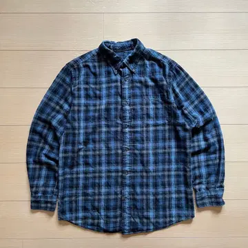 90s 00s 세인트 존스 베이 플란넬 셔츠 옴브레 체크 얇은 소재