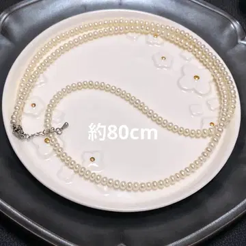 담수 진주 롱 목걸이 약 80cm