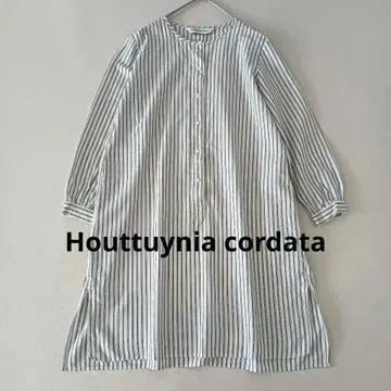 Houttuynia cordata 롱 기장 블라우스 원피스 면린넨 F