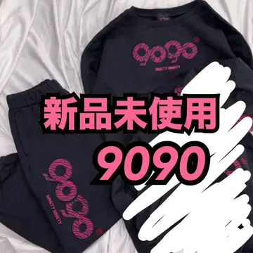 9090girl 블랙 M 9090 걸 상의 로고
